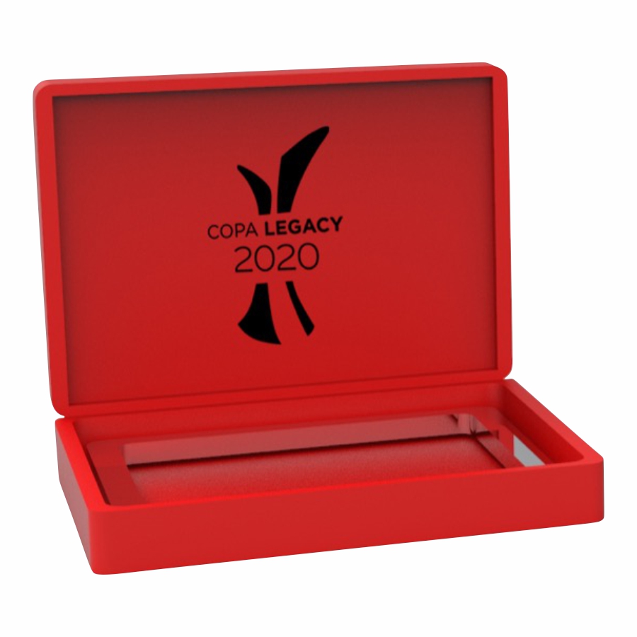 CAJA DE MDF FORRADA DE VINIL ROJO A260321